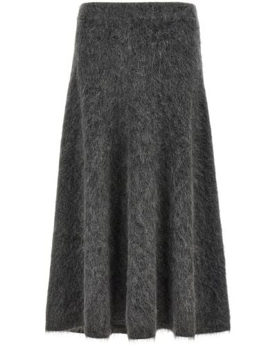 Brunello Cucinelli Mohair Skirt Skirts - Grey