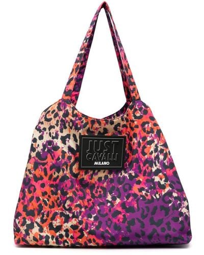 Just Cavalli Leopard-print Tote Bag - Red