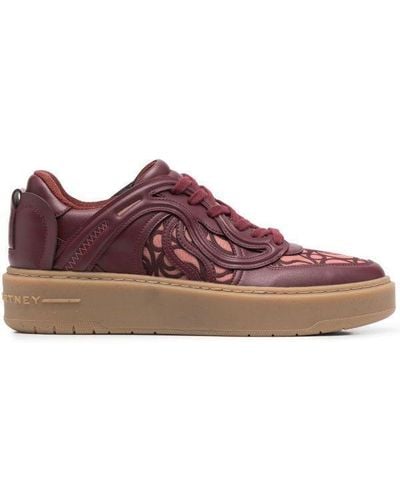 Stella McCartney Paneled Lace-up Sneakers - Brown