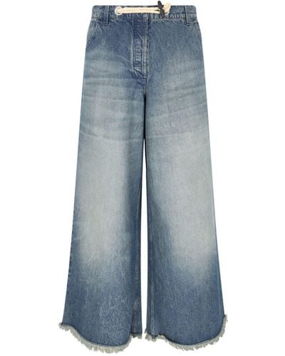 Moncler Genius X Palm Angels Wide Drawstring Jeans - Blue
