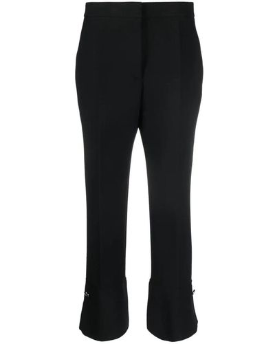 MSGM Pressed-crease High-waisted Pants - Black