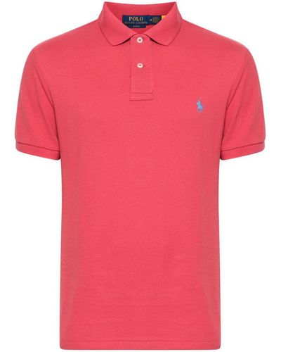 Polo Ralph Lauren Short-Sleeved Cotton Polo Shirt With Embroidered Logo - Pink