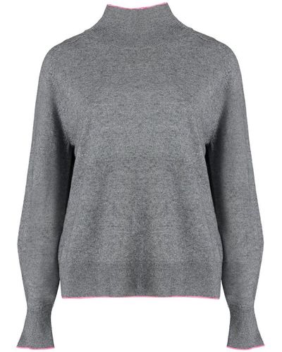 Pinko Wool Blend Turtleneck Sweater - Grey