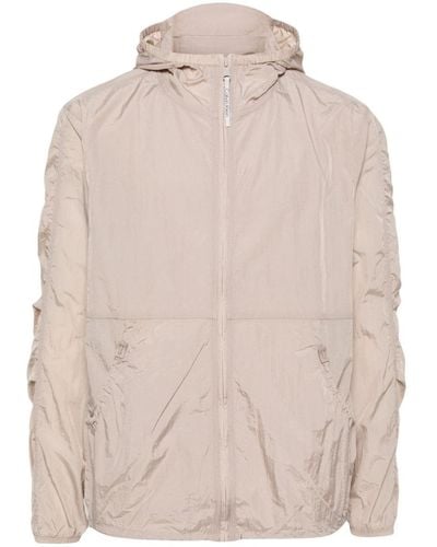 Calvin Klein Hooded Windbreaker Jacket - Natural