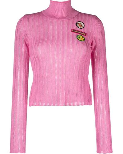 Cormio Anna Badge-embroidered Sweater - Pink