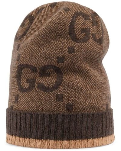 Gucci GG Cashmere Hat - Brown