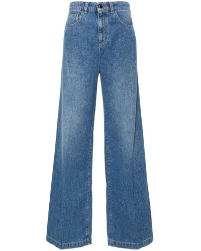 Emporio Armani Wide Leg Denim Jeans - Blue