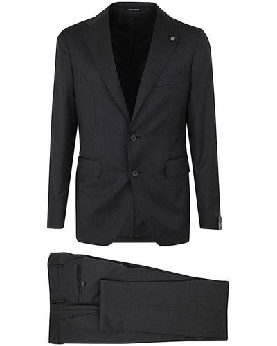 Boglioli Micro Houndstooth Trouser Suit Clothing - Black