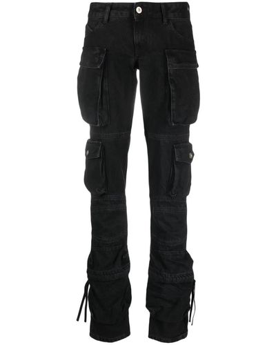The Attico Essie Cargo Jeans - Black