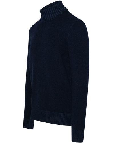 Gran Sasso Cashmere Turtleneck Sweater - Blue