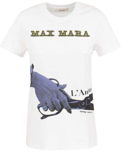 Max Mara veggia - Cotton Jersey T-shirt - White