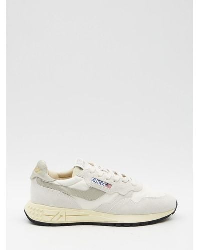 Autry Reelwind Suede Low-Top Sneakers - White