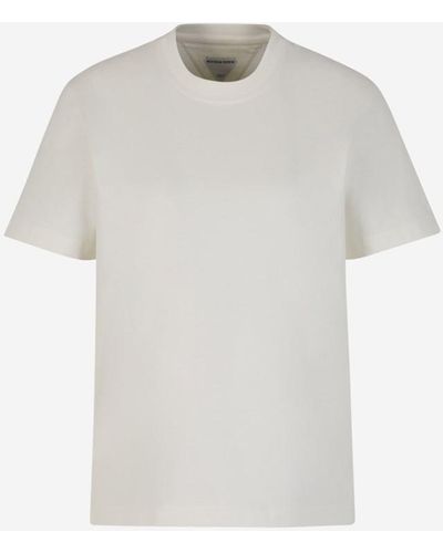 Bottega Veneta Plain Cotton T-shirt - White