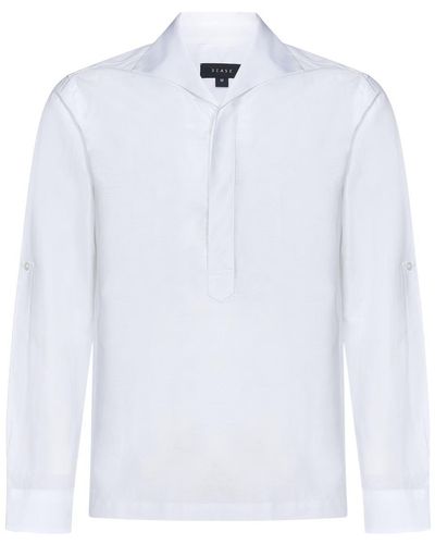 Sease Half Button Shirt - White
