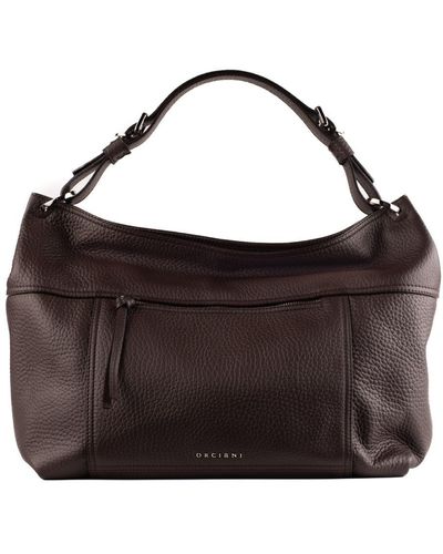 Orciani Dark Brown Handy Bag