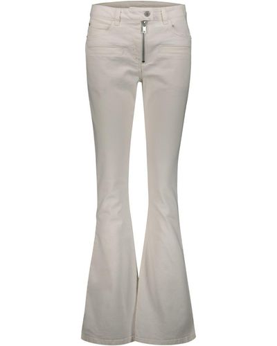Courreges Zipper White Denim Pants Clothing - Grey