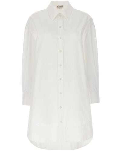 Alexander McQueen Chemisier Dress Dresses - White