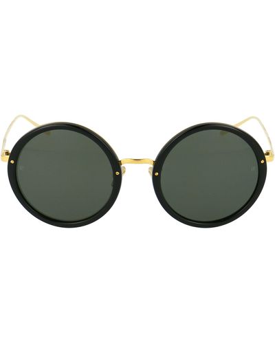 Linda Farrow Metal Sunglasses - Green