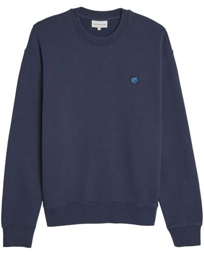 Maison Kitsuné Bold Fox Head Patch Comfort Sweatshirt - Blue