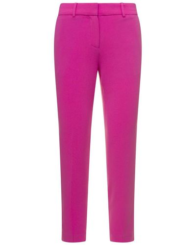 Michael Kors Fuchsia Slim Trousers With Belt Loops - Pink