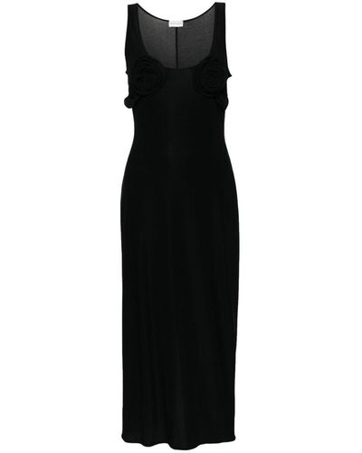 Magda Butrym Floral Appliqué Dress - Black