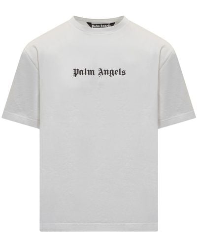 Palm Angels T-shirt With Logo - Gray