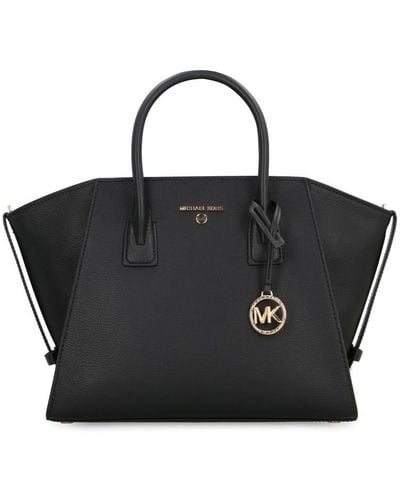 Michael Kors Avril Leather Handbag - Black