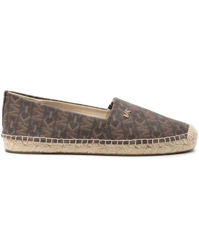 MICHAEL Michael Kors Mk Kendrick Empire Signature Logo Slip-On Espadrille - Brown