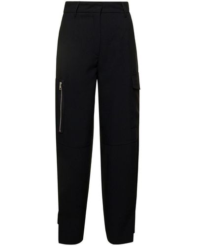 Black Plain Pants for Women | Lyst