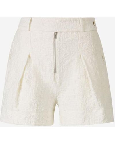 Jil Sander Textured Cotton Shorts - White