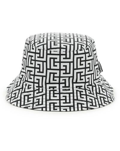 Balmain Monogram Nylon Bucket Hat - Multicolor