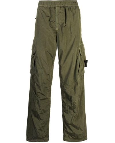 Stone Island Compass-patch Cargo Trousers - Green