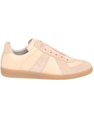 Maison Margiela Suede And Fabric Sneakers - Pink