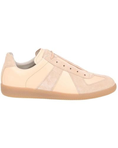Maison Margiela Suede And Fabric Trainers - Pink