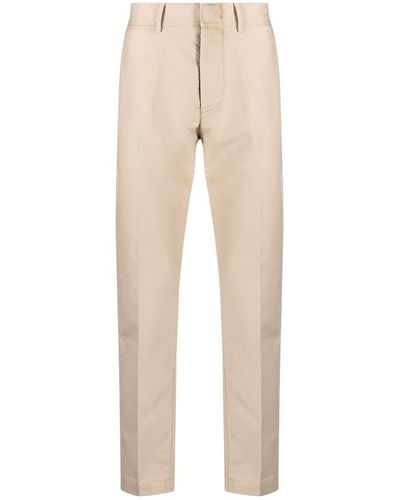 Tom Ford Tapered Cotton Trousers - Natural