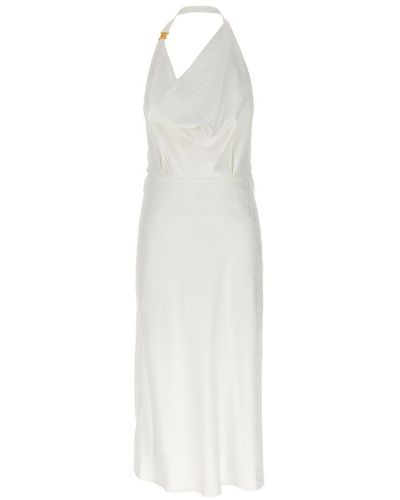 Elisabetta Franchi All Over Logo Dress Dresses - White