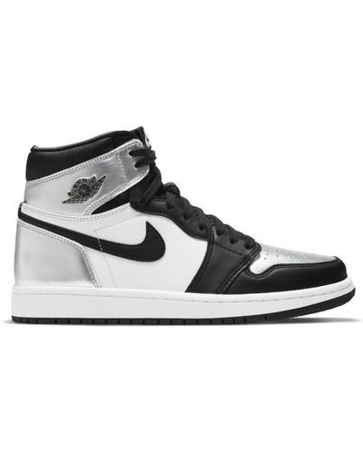 Nike Jordan 1 Retro High Silver Toe (w)- '20s - Black