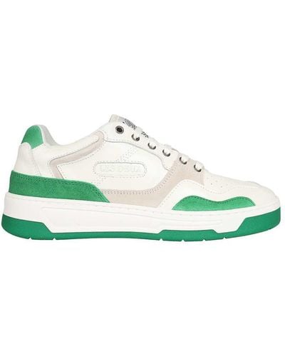 Les Deux Will Leather Low-top Sneakers - Green