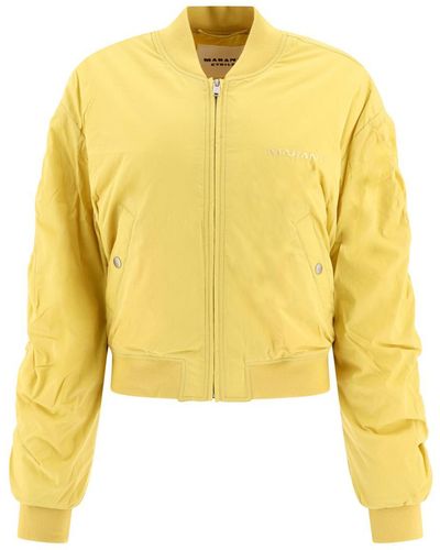 Isabel Marant Bessime Cotton-blend Bomber Jacket - Yellow