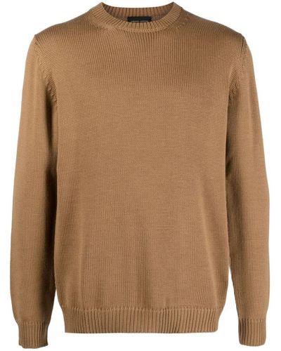 Roberto Collina Crewneck Pullover Clothing - Brown