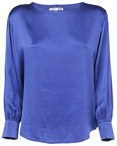 Shirt C-zero Silk Blouse - Blue