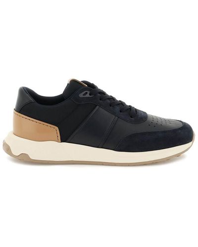 Tod's Leather And Techno Fabric Trainers - Black