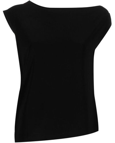 Norma Kamali Drop Shoulder Top - Black