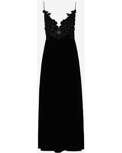 Zimmermann Midi Velvet Dress - Black