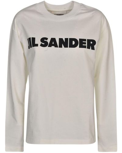 Jil Sander Logo Long Sleeve T-Shirt - Black