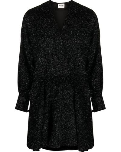 Isabel Marant Alexande Velvet Mini Dress - Black
