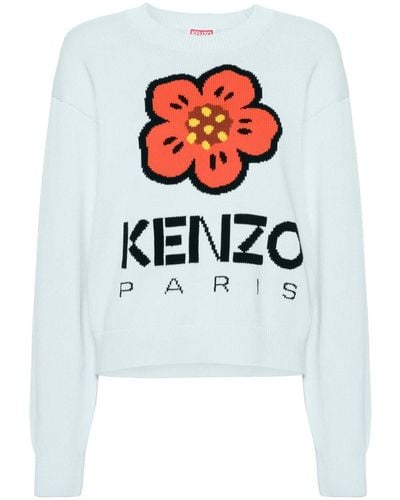 KENZO Boke Flower Cotton Sweater - White