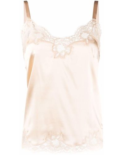 Dolce & Gabbana Lace-trimmed Camisole Top - Multicolor