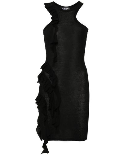 Dondup Dress With Gathered Details - Black