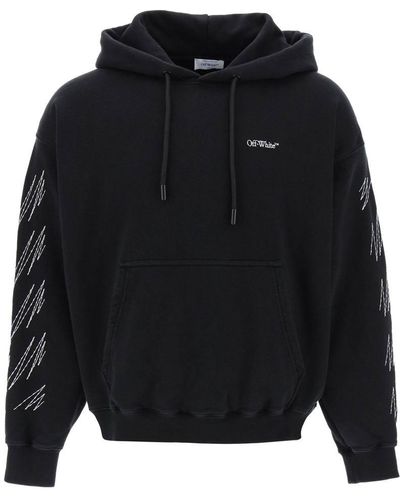 Off-White c/o Virgil Abloh Hoodie With Contrasting Topstitching - Black
